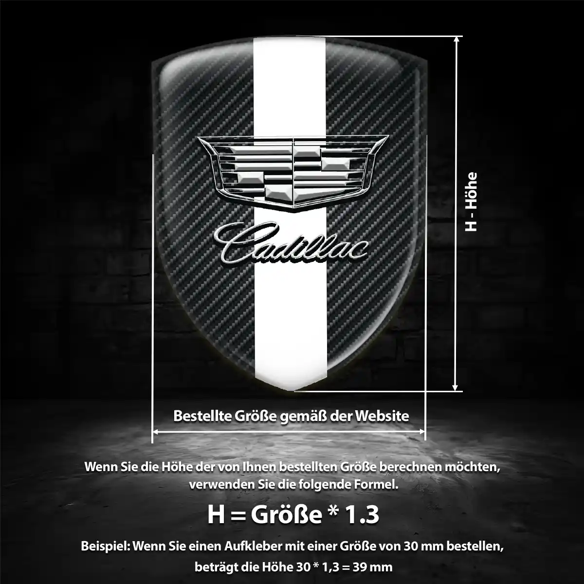 Cadillac Wappen Aufkleber Emblem Premium-Edition