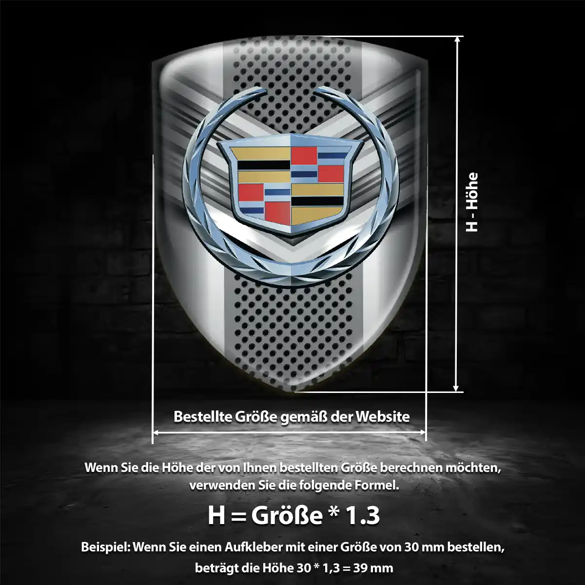 Cadillac Wappen Aufkleber Emblem Stilvolles Design