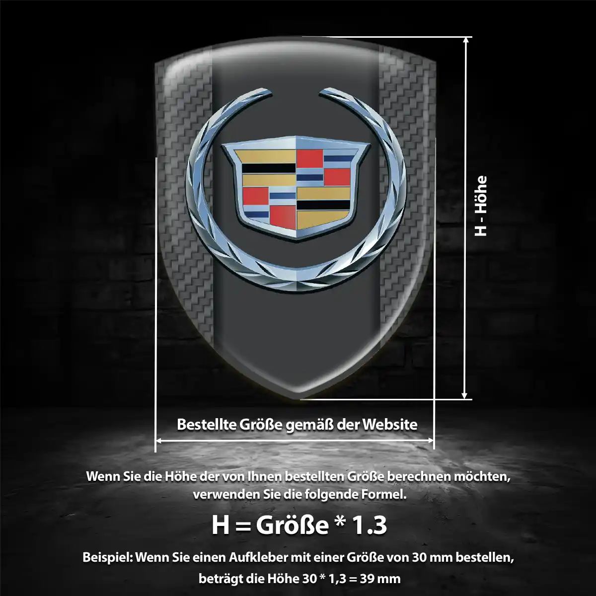Cadillac Wappen Aufkleber Emblem Verlässliche Qualität