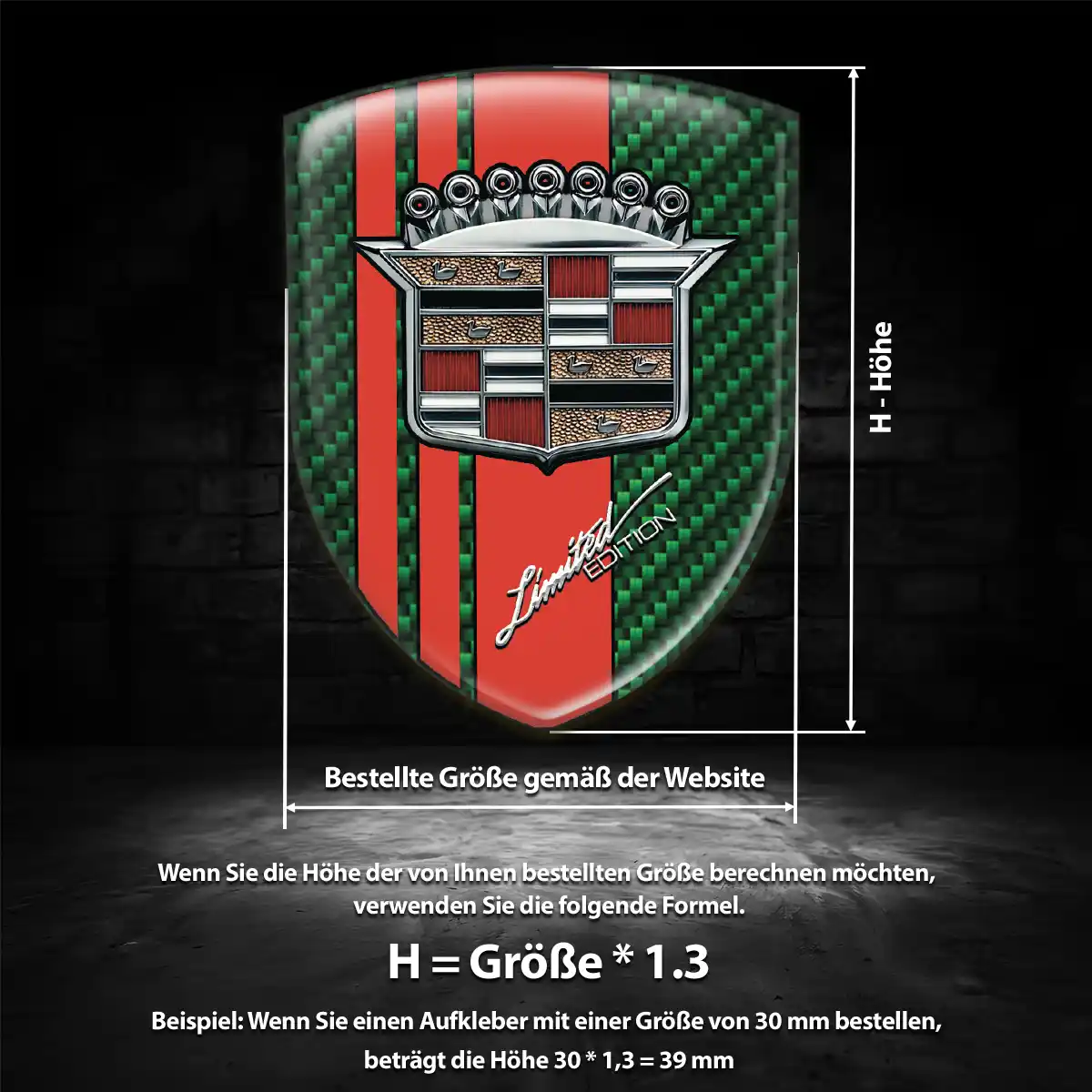 Cadillac Wappen Aufkleber Höchste Qualität
