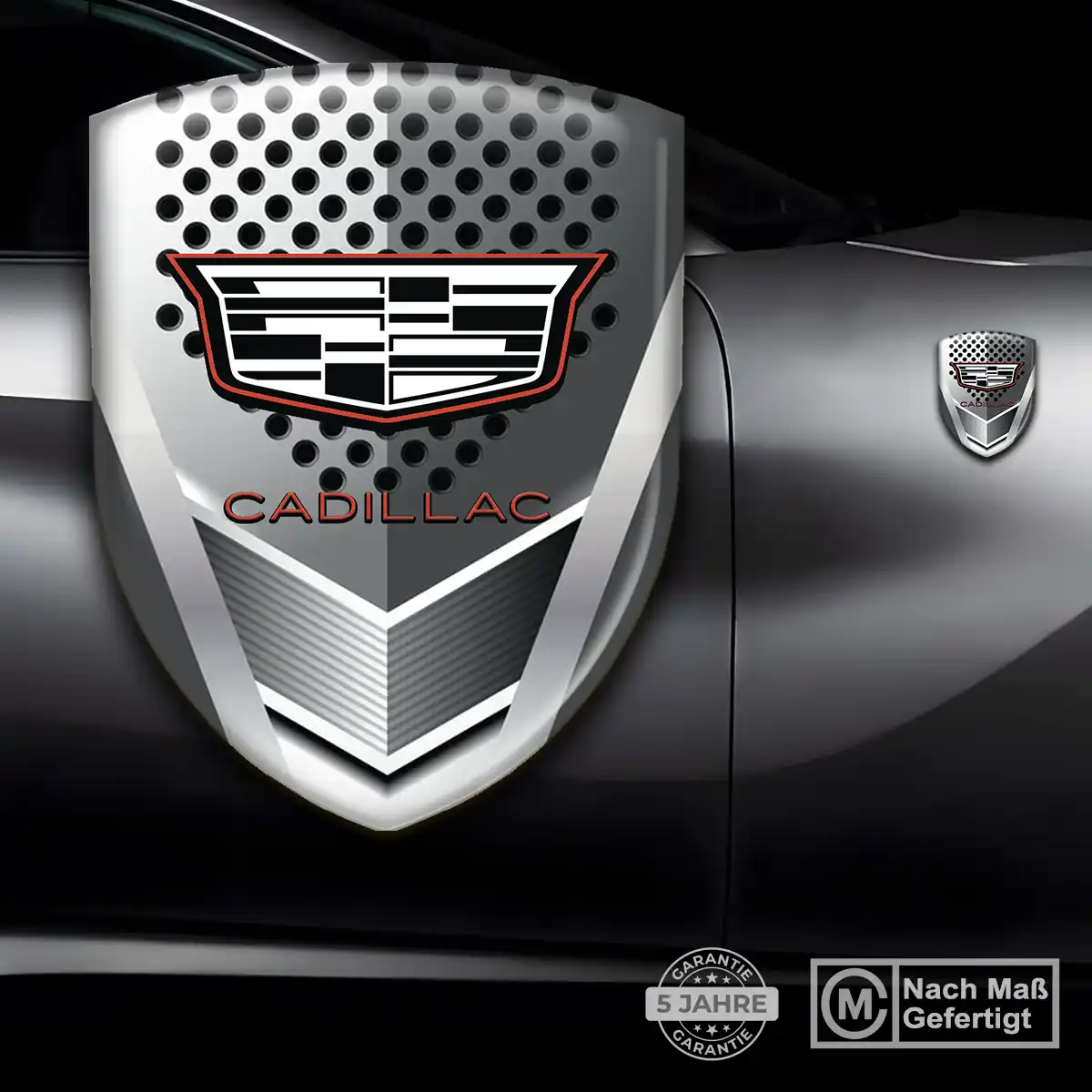 Cadillac Wappen Aufkleber Interieurdesign