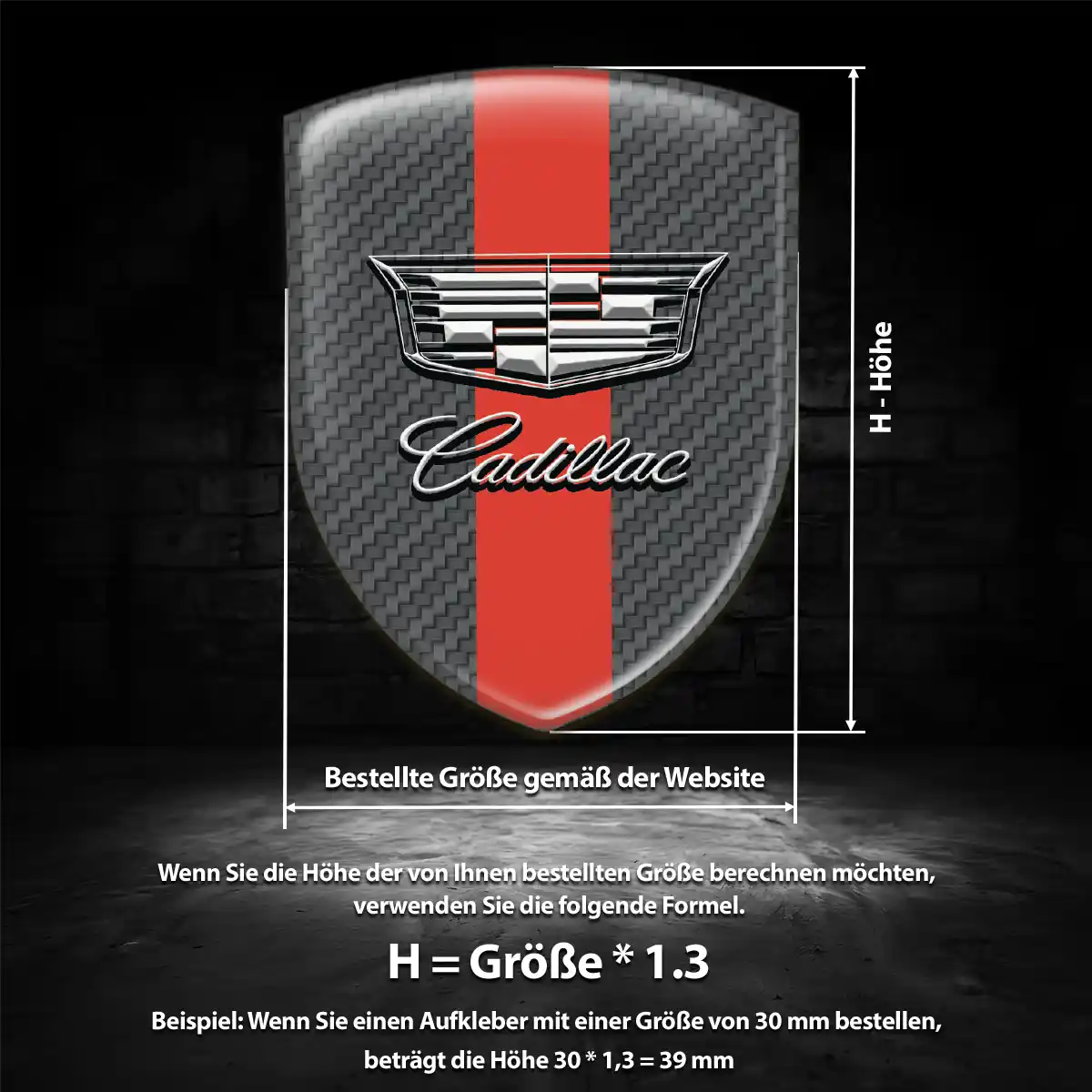 Cadillac Wappen Aufkleber Limitierte Auflage