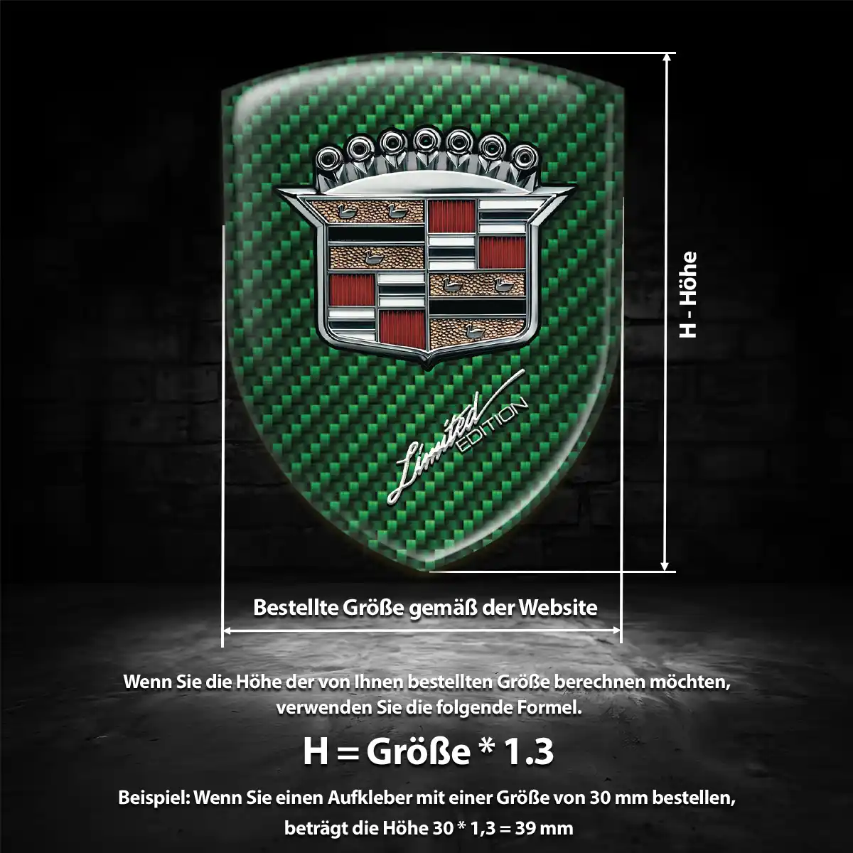 Cadillac Wappen Aufkleber Modernes Design