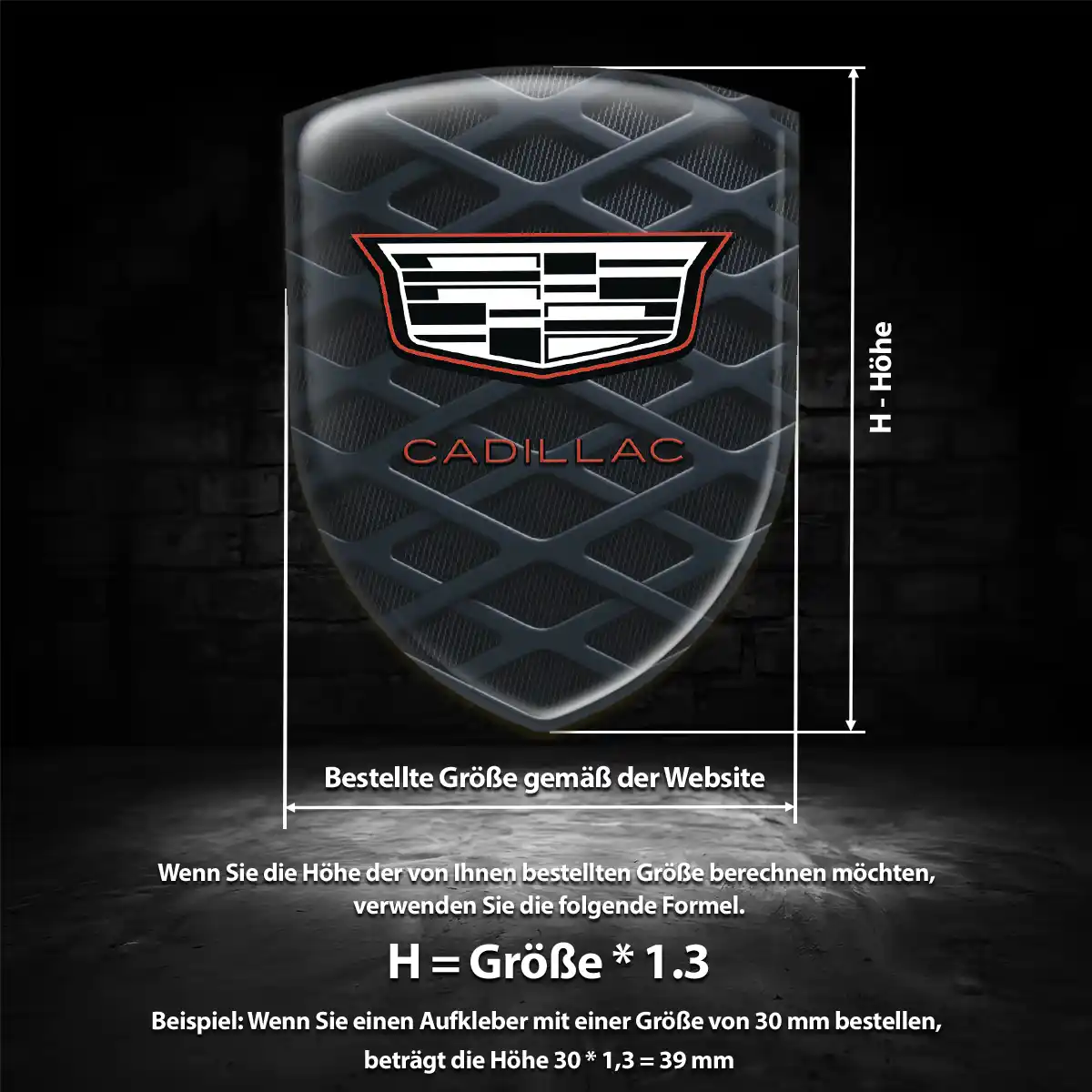 Cadillac Wappen Aufkleber Premiumqualität