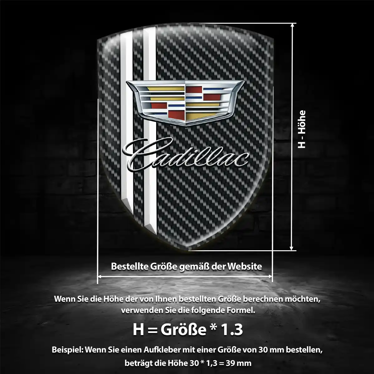 Cadillac Wappen Aufkleber Stilvolles Design