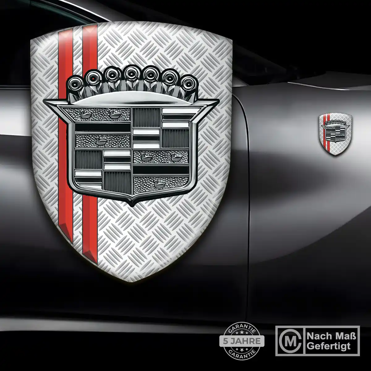 Cadillac Wappen Aufkleber Tuningfahrzeug