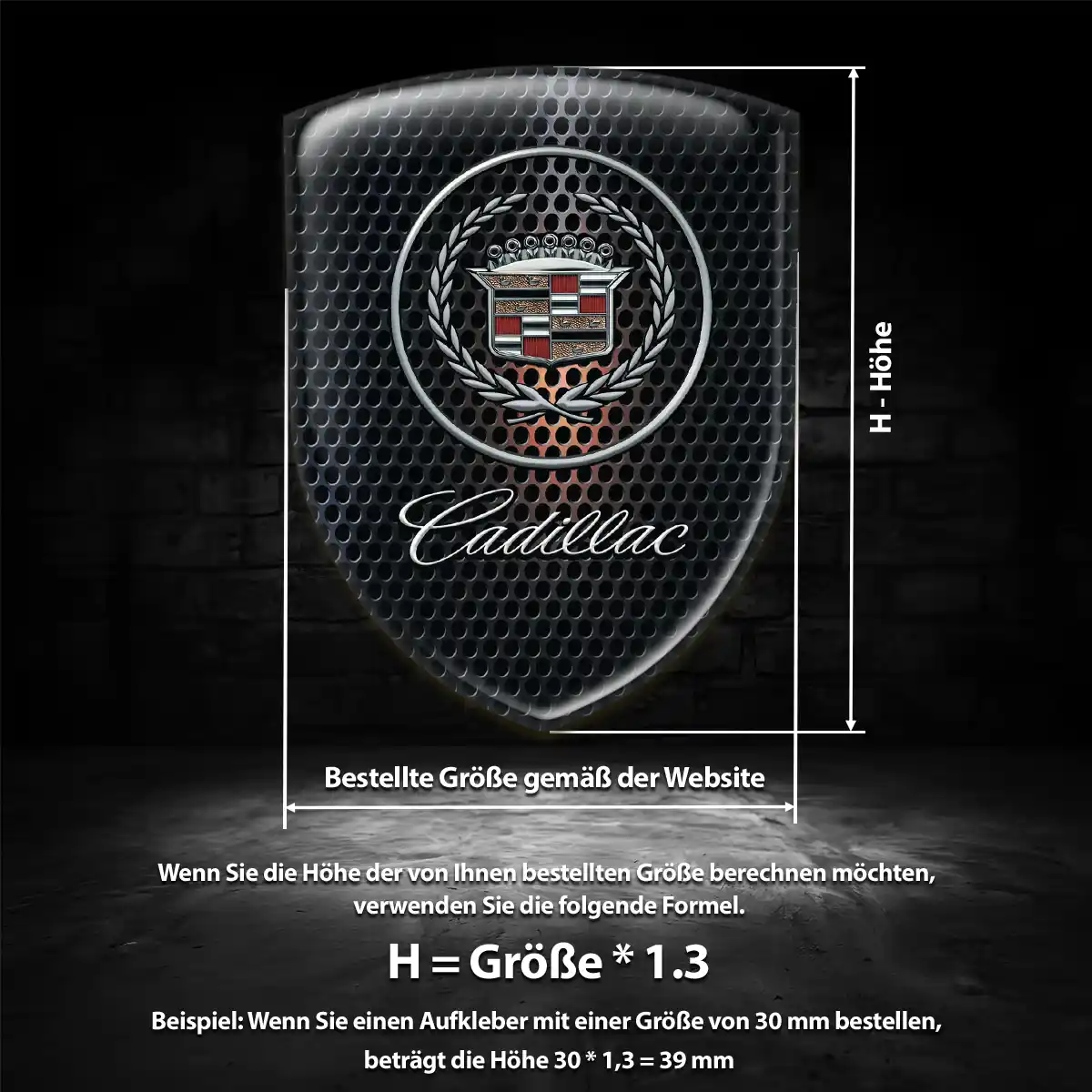 Cadillac Wappen Aufkleber Verlässliche Qualität