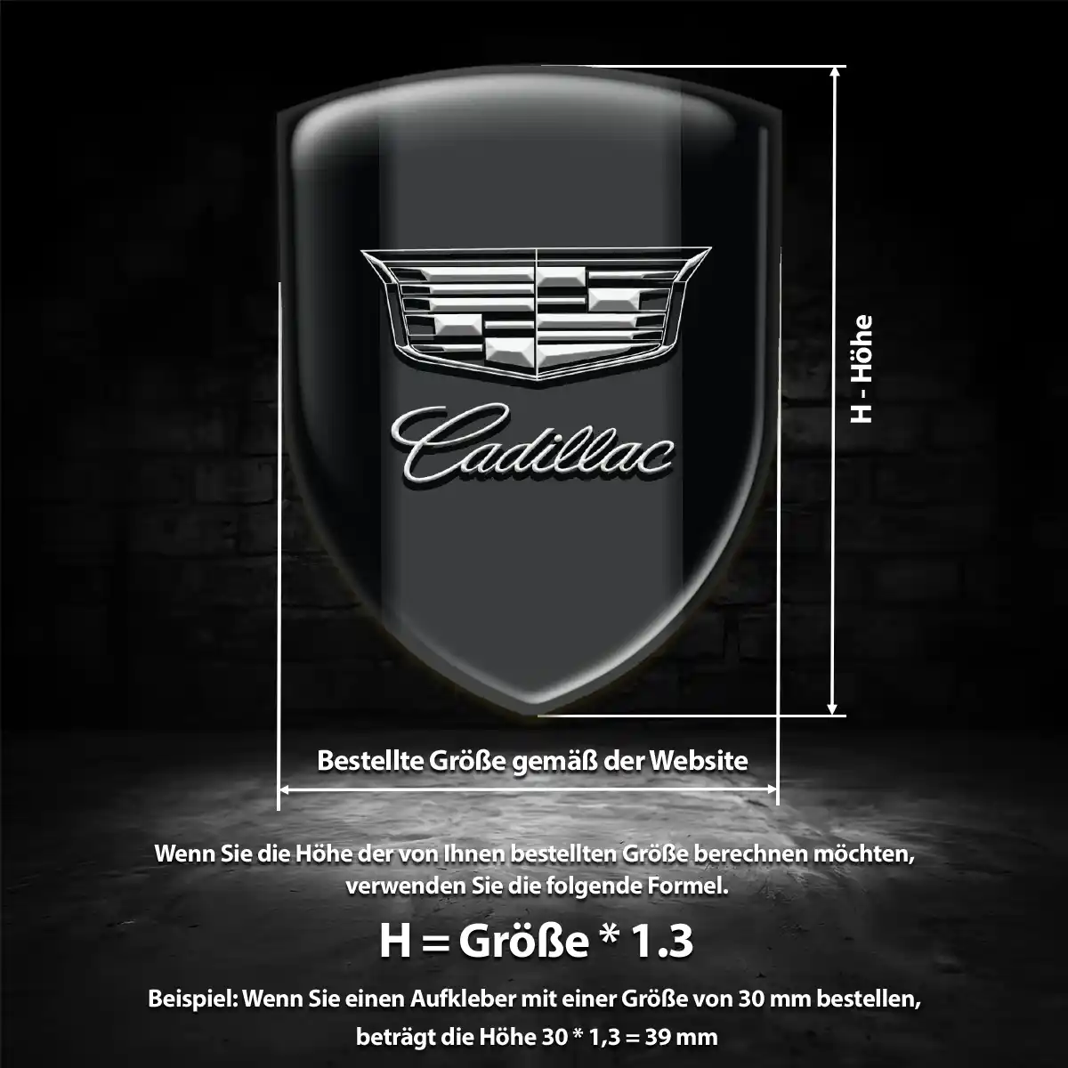 Cadillac Wappen Emblem Aufkleber Anspruchsvolles Design