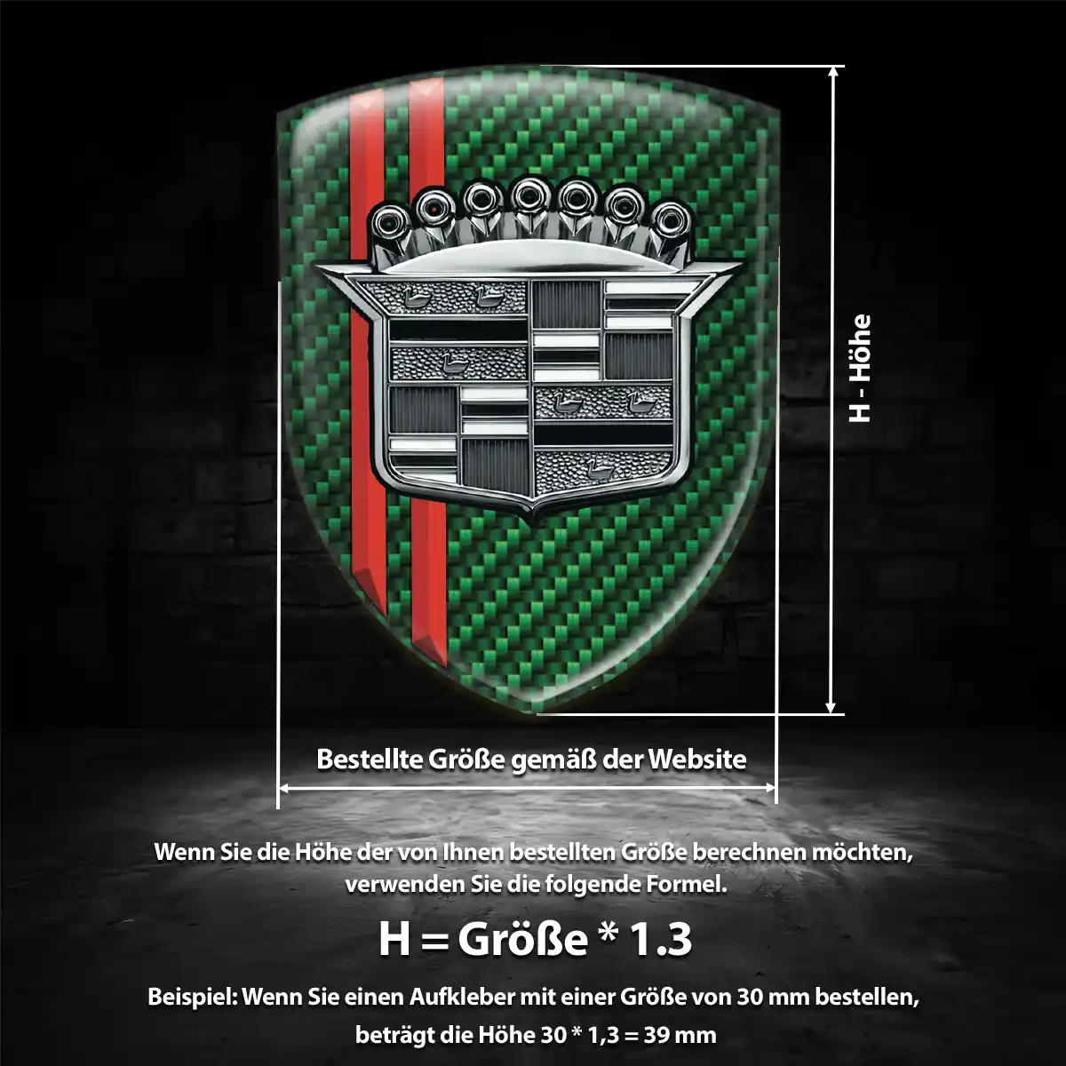 Cadillac Wappen Emblem Aufkleber Ausdrucksstarkes Design