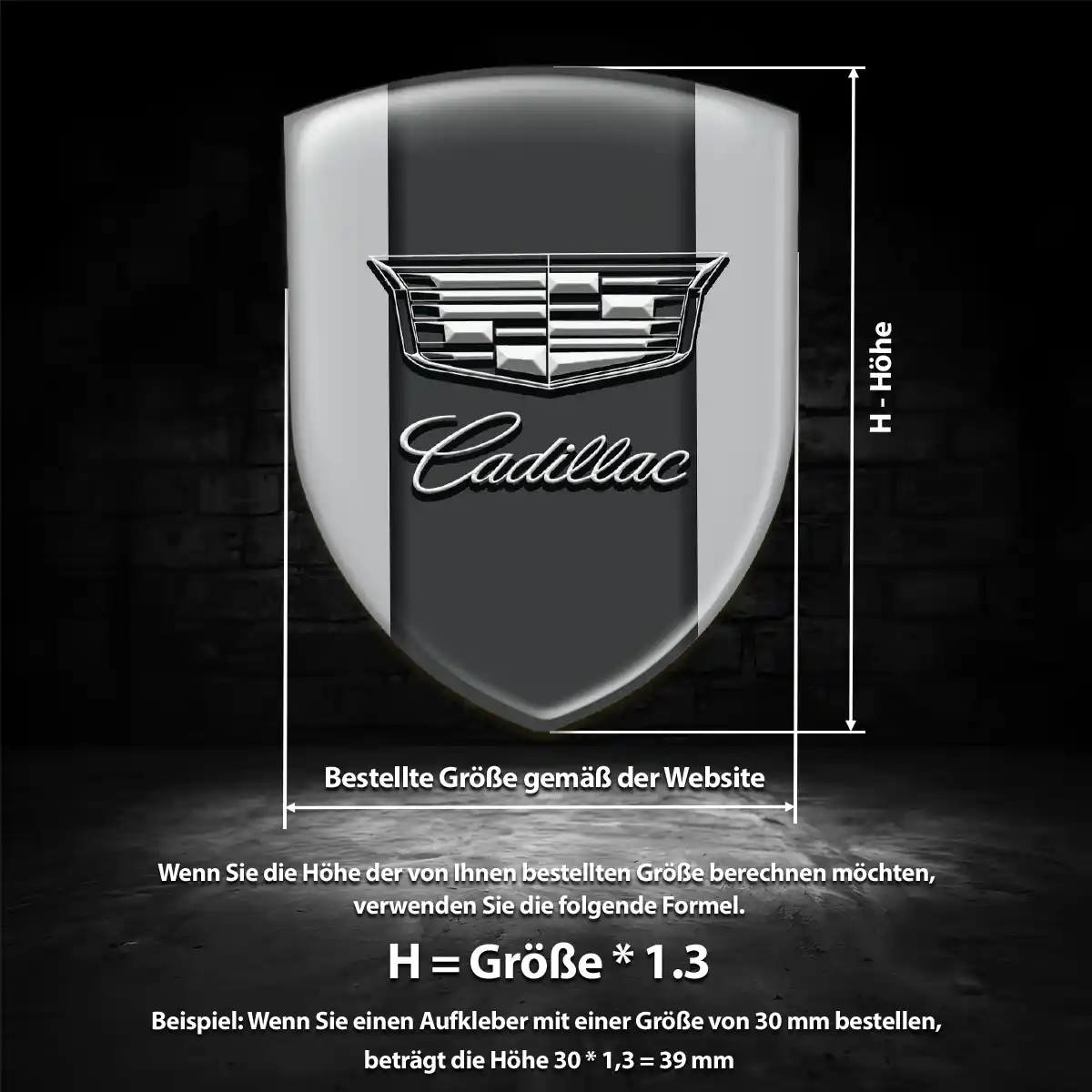Cadillac Wappen Emblem Aufkleber Auto Überzeugende Qualität