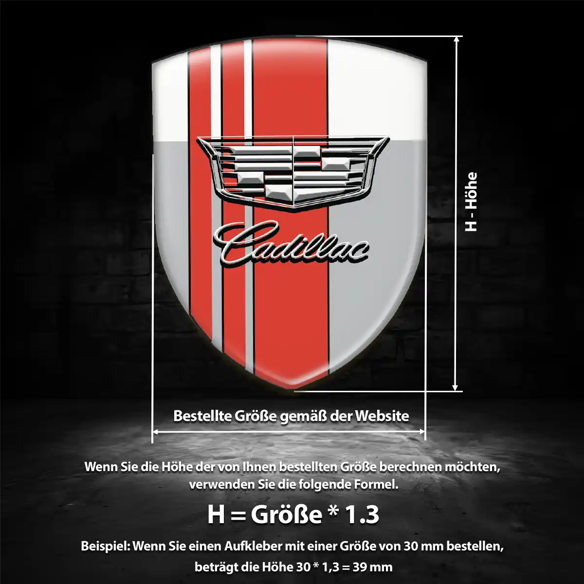 Cadillac Wappen Emblem Aufkleber Auto Edles Design