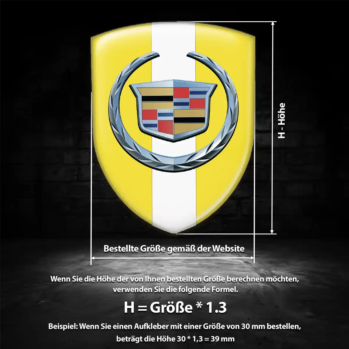 Cadillac Wappen Emblem Aufkleber Auto Elegantes Design