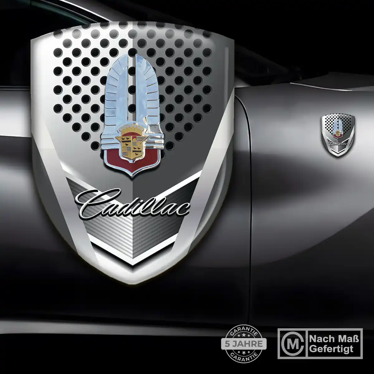 Cadillac Wappen Emblem Aufkleber Auto Hochwertiges Harz