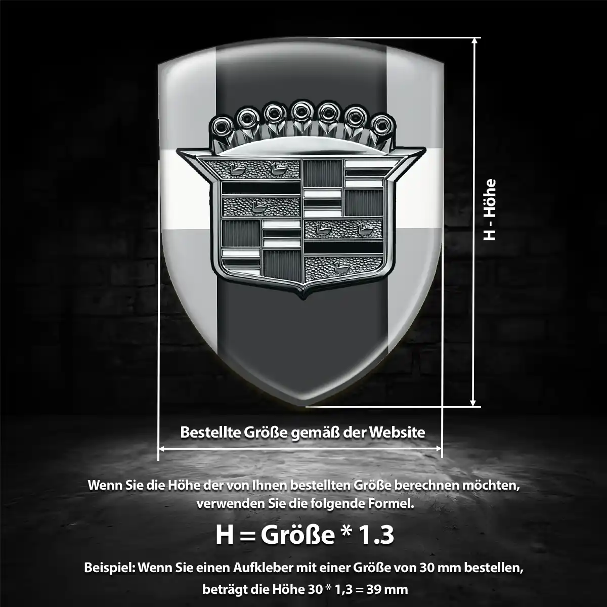 Cadillac Wappen Emblem Aufkleber Auto Hohe Qualität