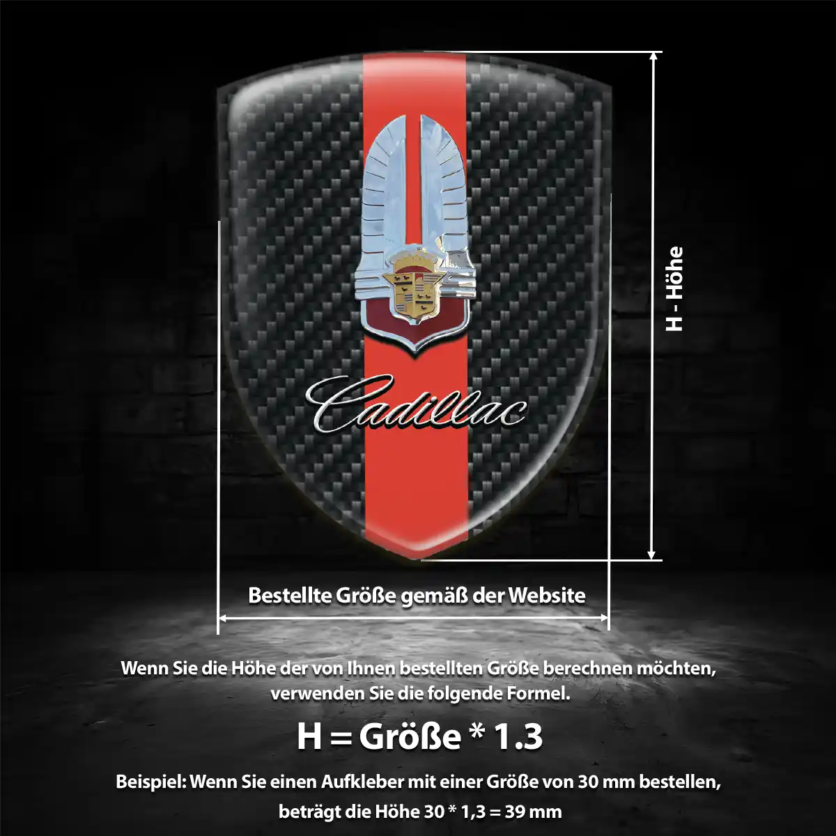 Cadillac Wappen Emblem Aufkleber Auto Luxus-Edition