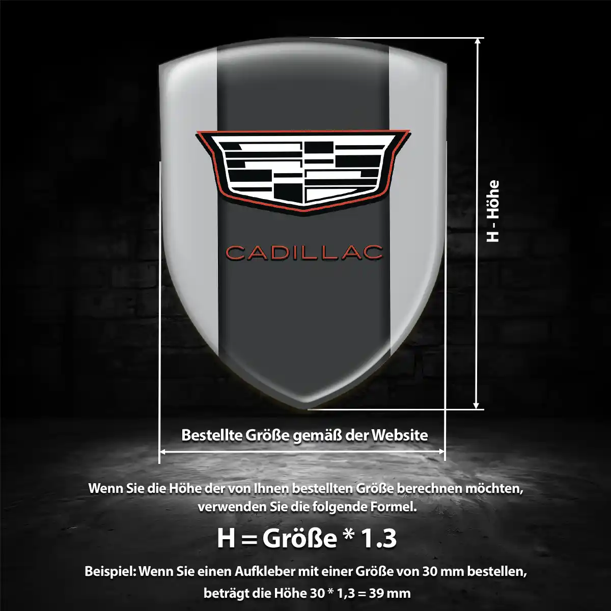 Cadillac Wappen Emblem Aufkleber Auto Markenedition