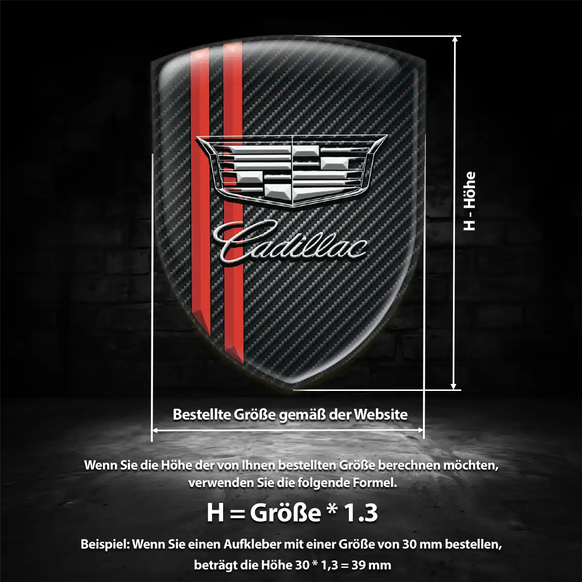 Cadillac Wappen Emblem Aufkleber Auto Tuningfahrzeug
