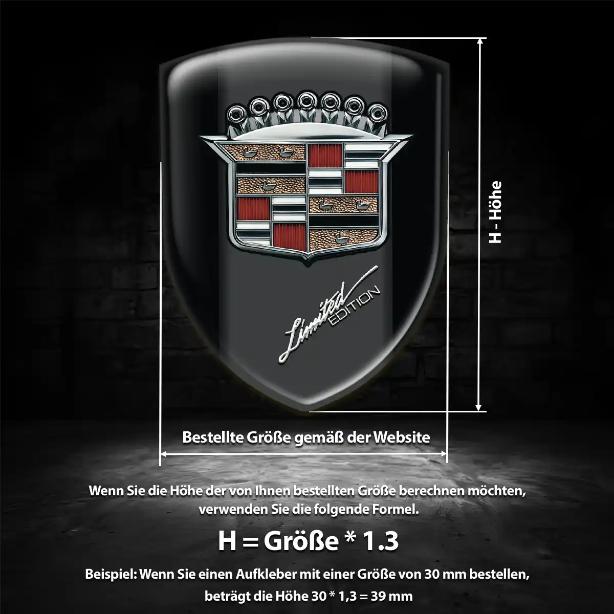 Cadillac Wappen Emblem Aufkleber Auto Verlässliche Qualität