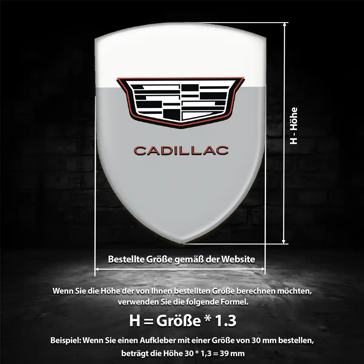 Cadillac Wappen Emblem Aufkleber Überzeugende Qualität