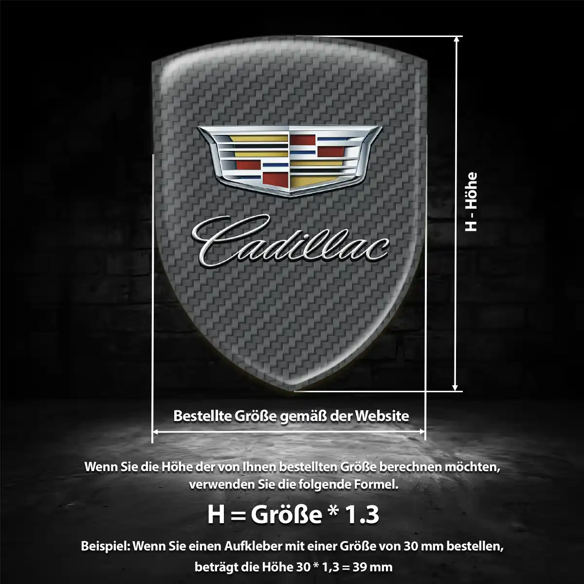 Cadillac Wappen Emblem Aufkleber Elegantes Design