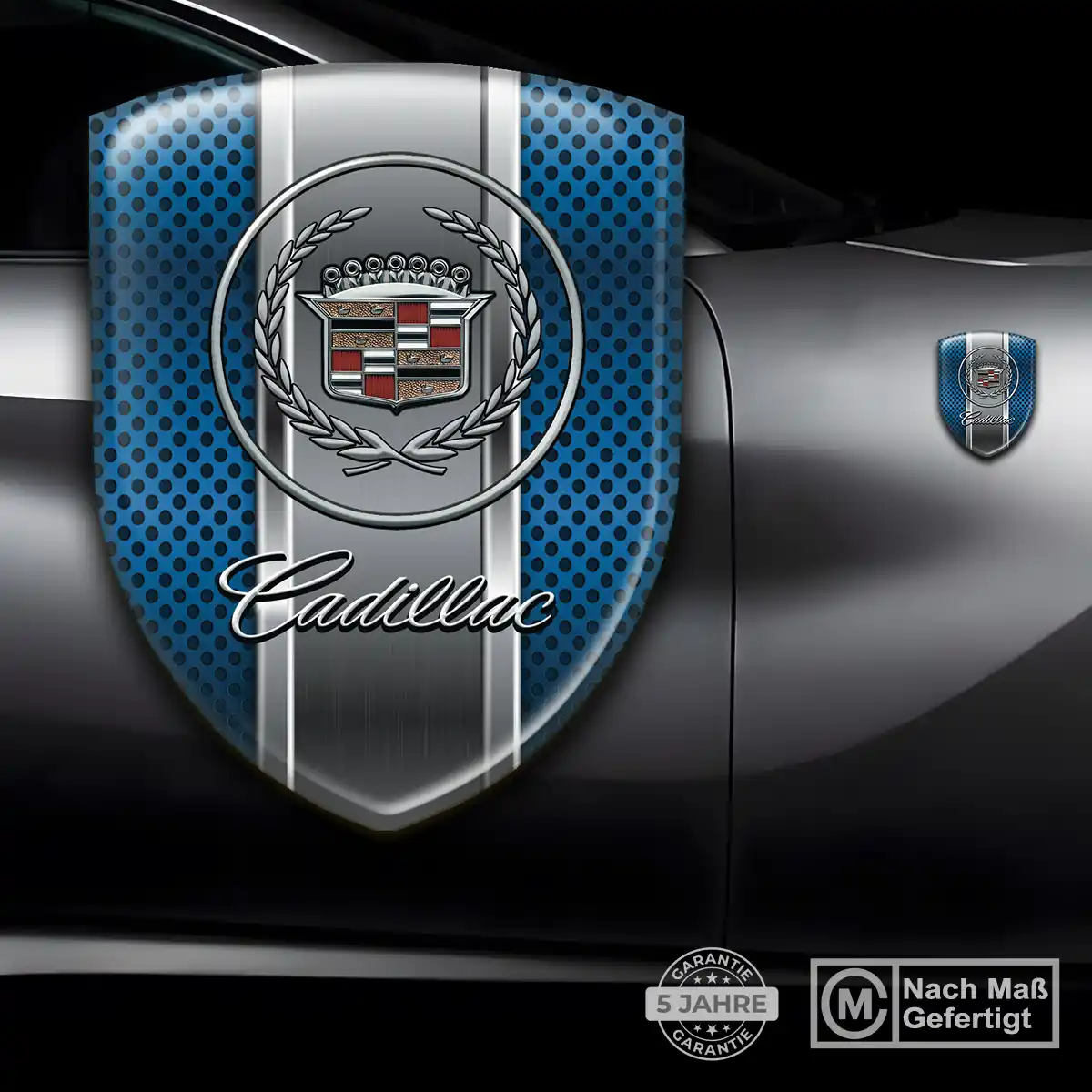 Cadillac Wappen Emblem Aufkleber Hochwertiges Harz