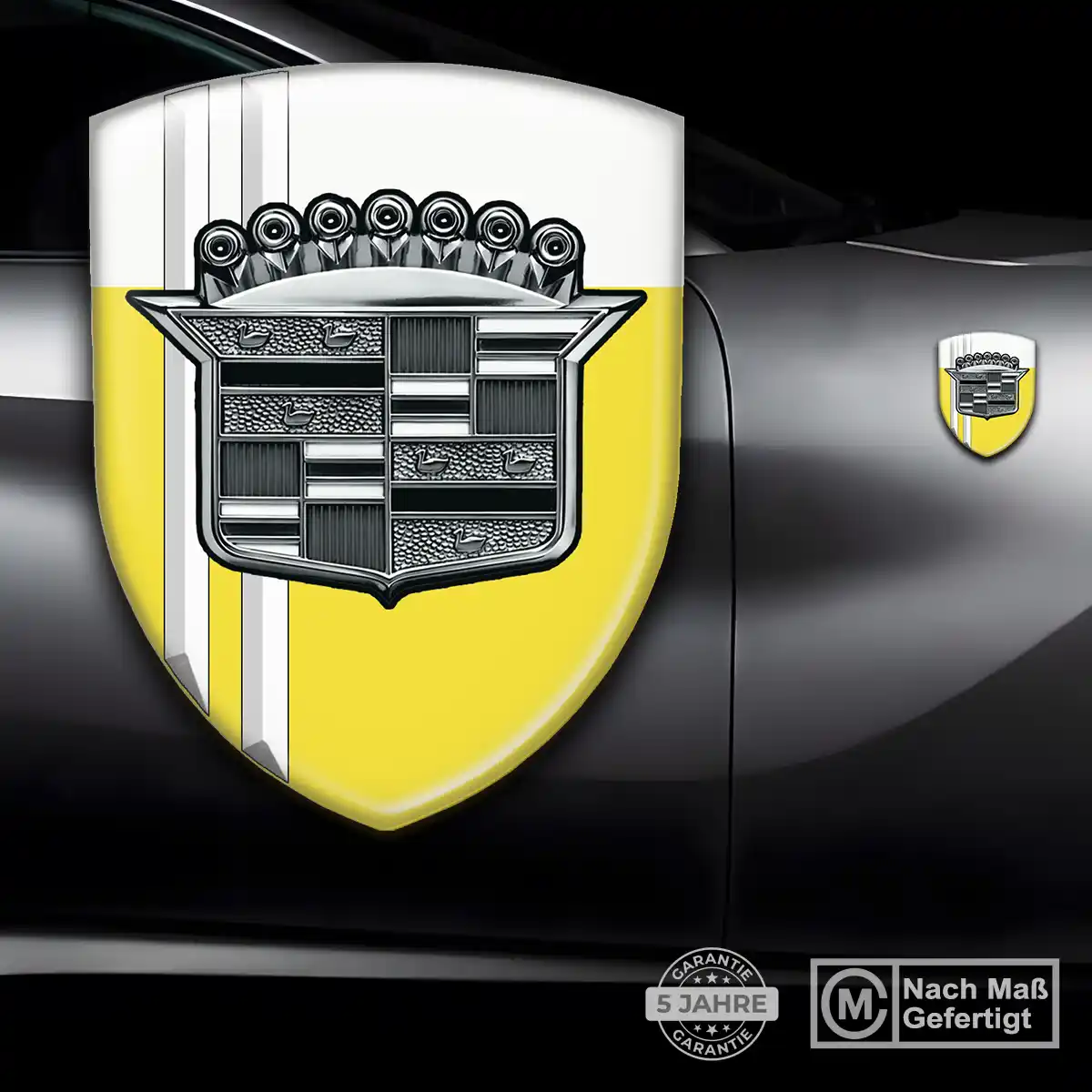 Cadillac Wappen Emblem Aufkleber Interieurdesign