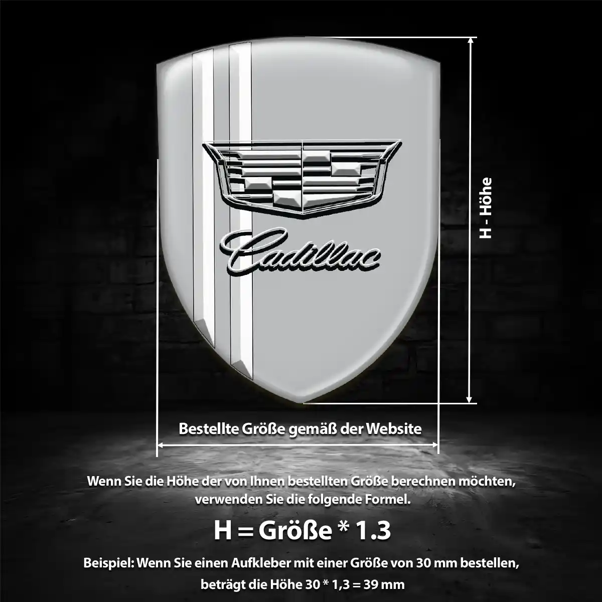 Cadillac Wappen Emblem Aufkleber Stilvolles Design