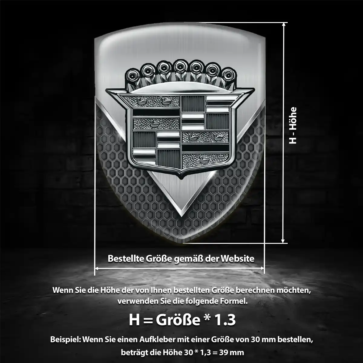 Cadillac Wappen Emblem Ausdrucksstarkes Design