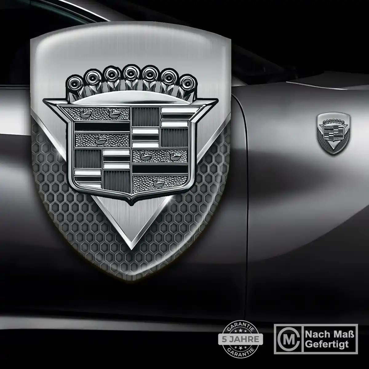 Cadillac Wappen Emblem Ausdrucksstarkes Design