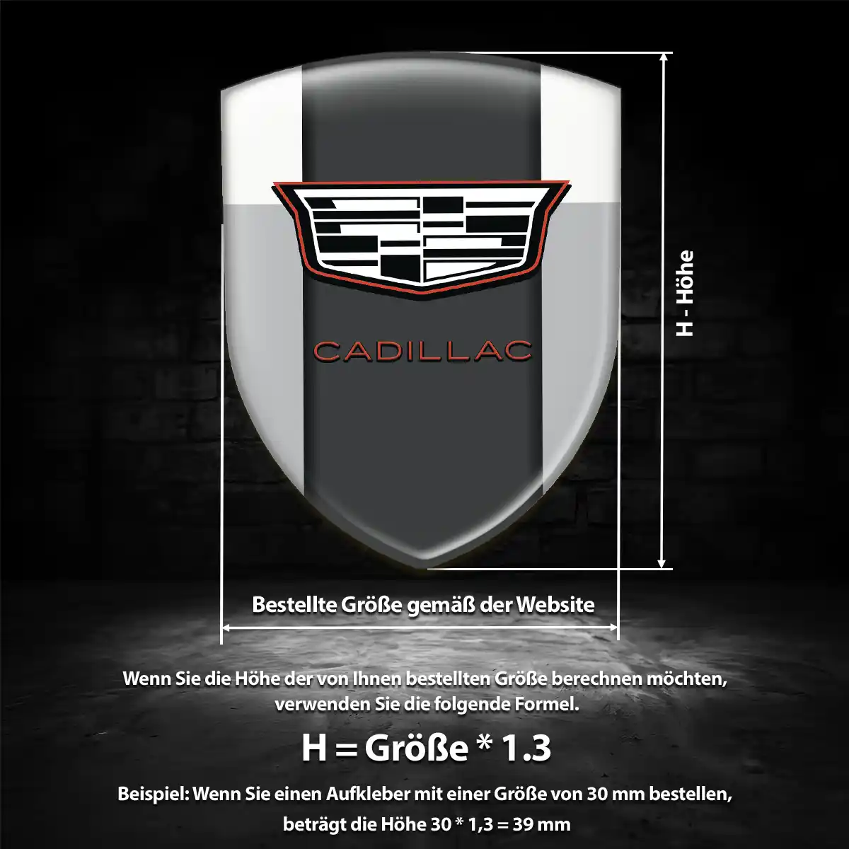Cadillac Wappen Emblem Auto Ausdrucksstarkes Design