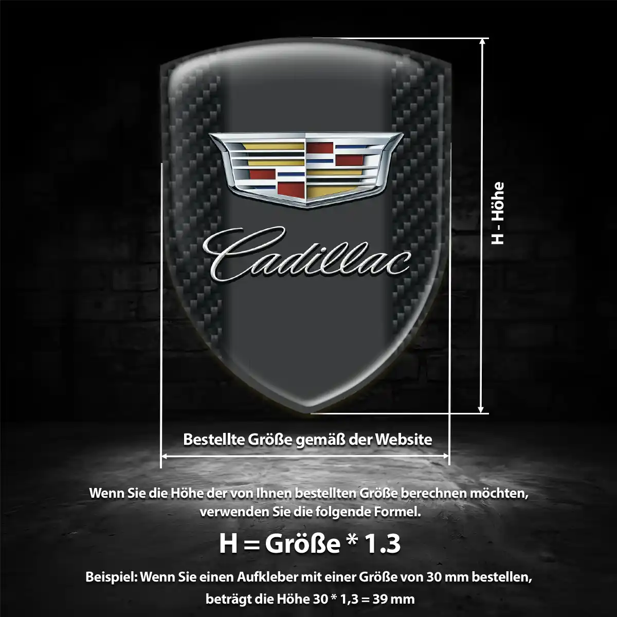 Cadillac Wappen Emblem Auto Interieurdesign