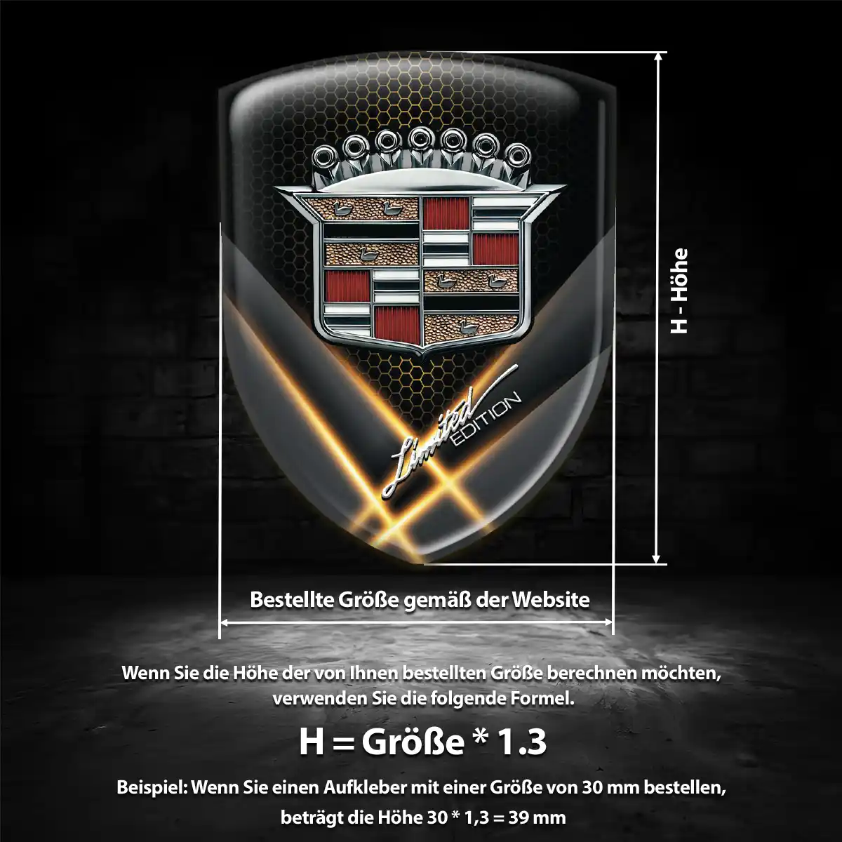 Cadillac Wappen Emblem Auto Premiumqualität