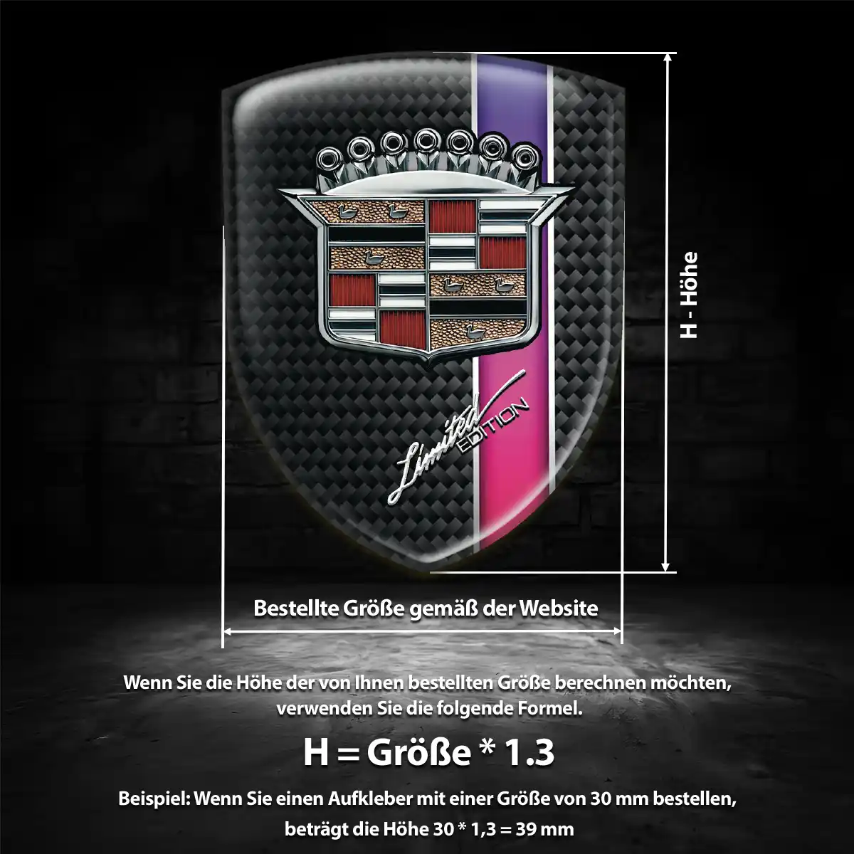 Cadillac Wappen Emblem Auto Tuningfahrzeug