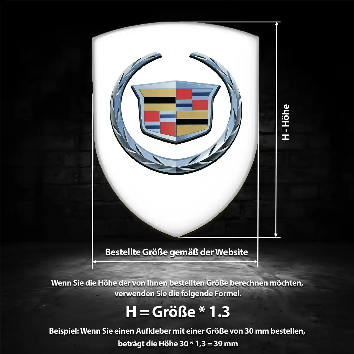 Cadillac Wappen Emblem Premiumqualität