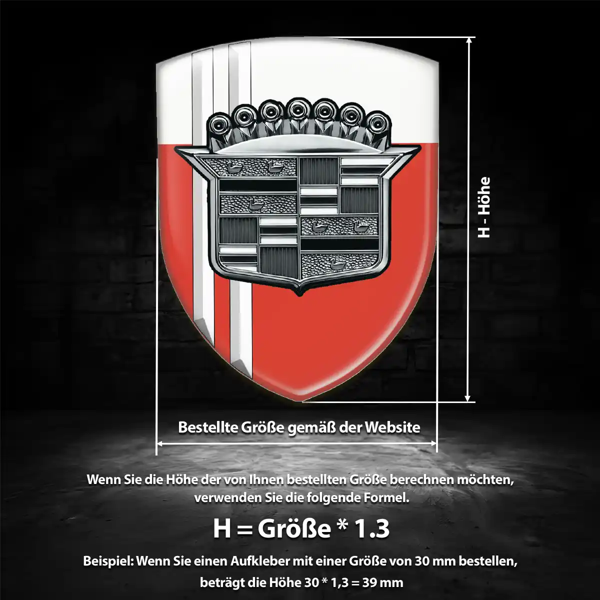 Cadillac Wappen Emblem Spitzenqualität