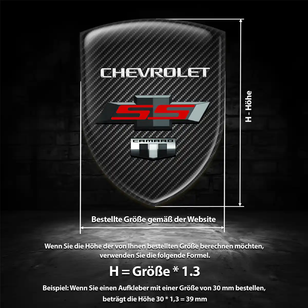 Chevrolet 3D Gel Aufkleber Auto Limitierte Auflage