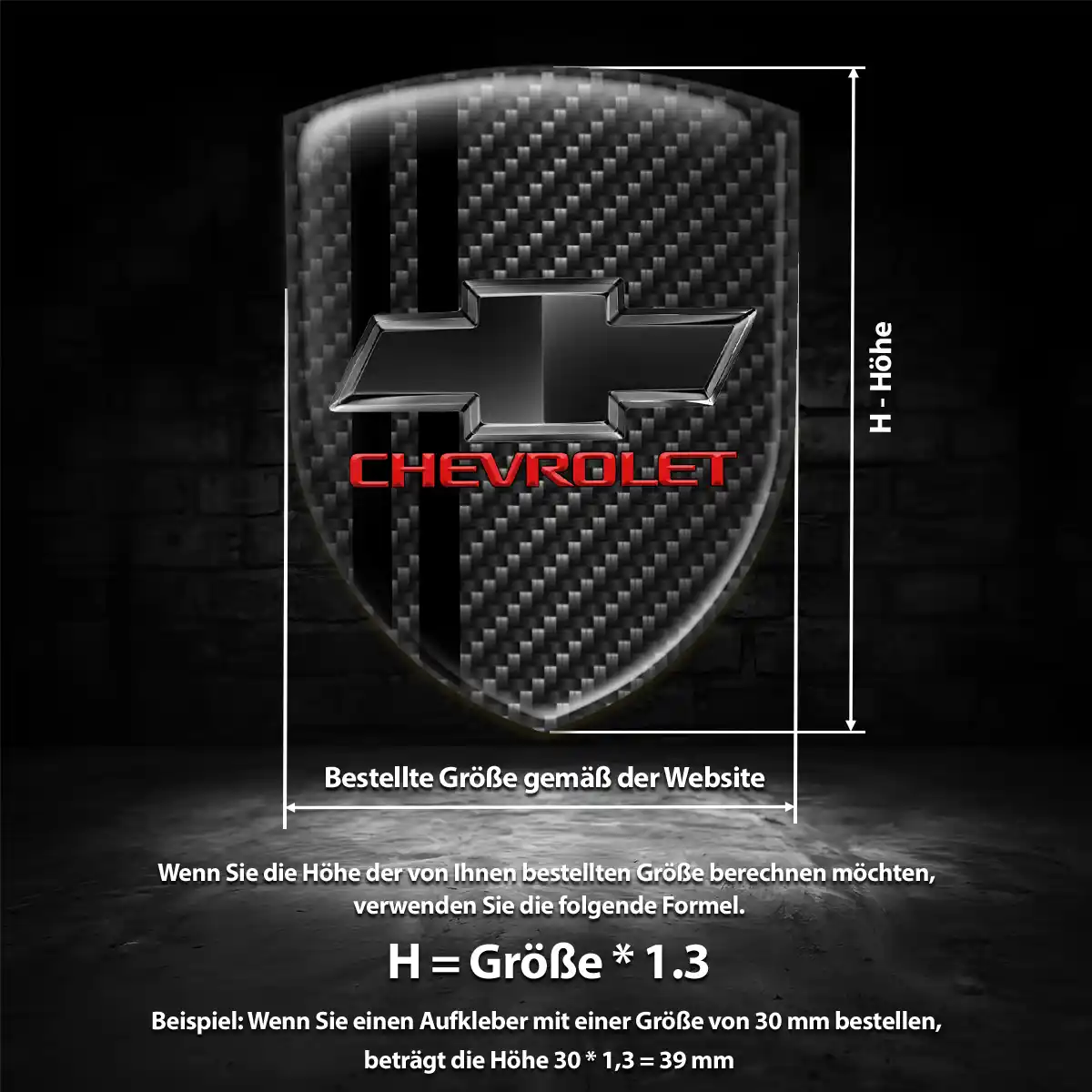 Chevrolet 3D Gel Aufkleber Auto Premium-Edition