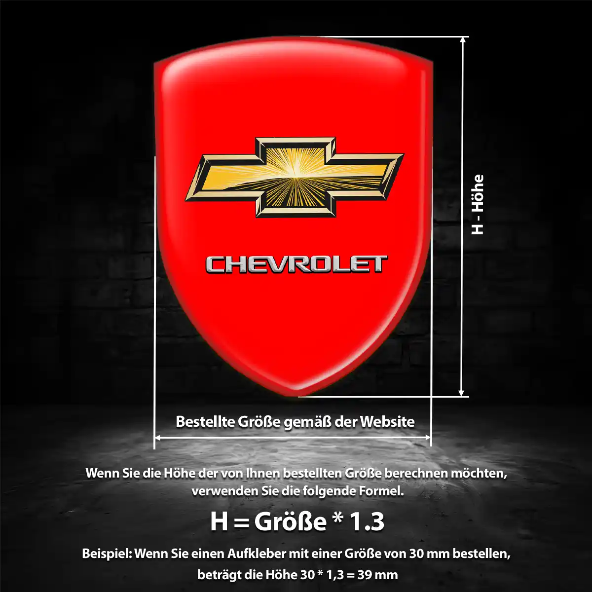 Chevrolet 3D Gel Aufkleber Emblem Auto Premiumqualität