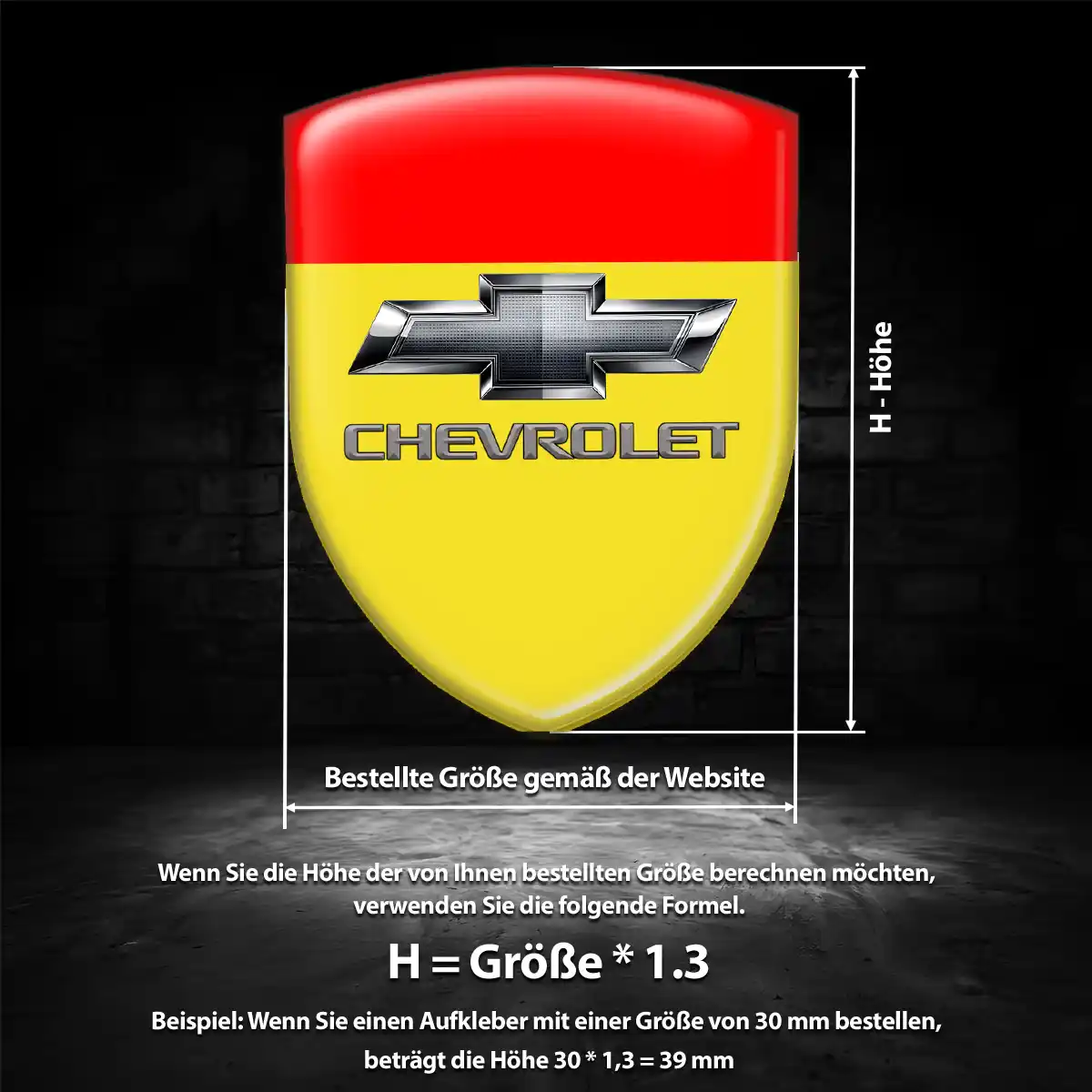 Chevrolet 3D Gel Aufkleber Emblem Hohe Qualität
