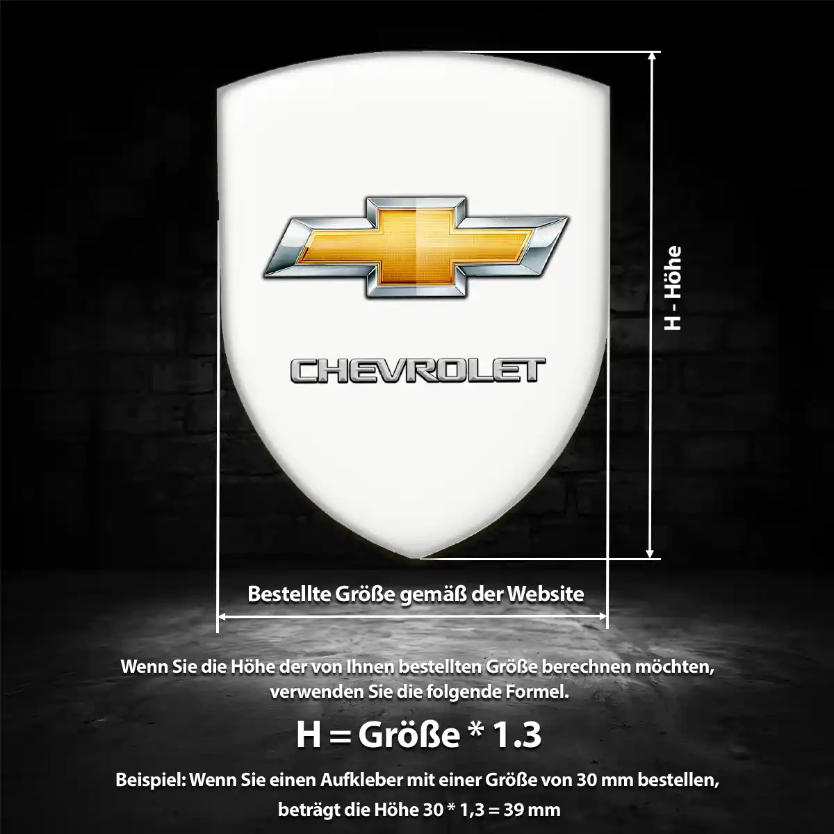 Chevrolet 3D Gel Aufkleber Emblem Limitierte Auflage