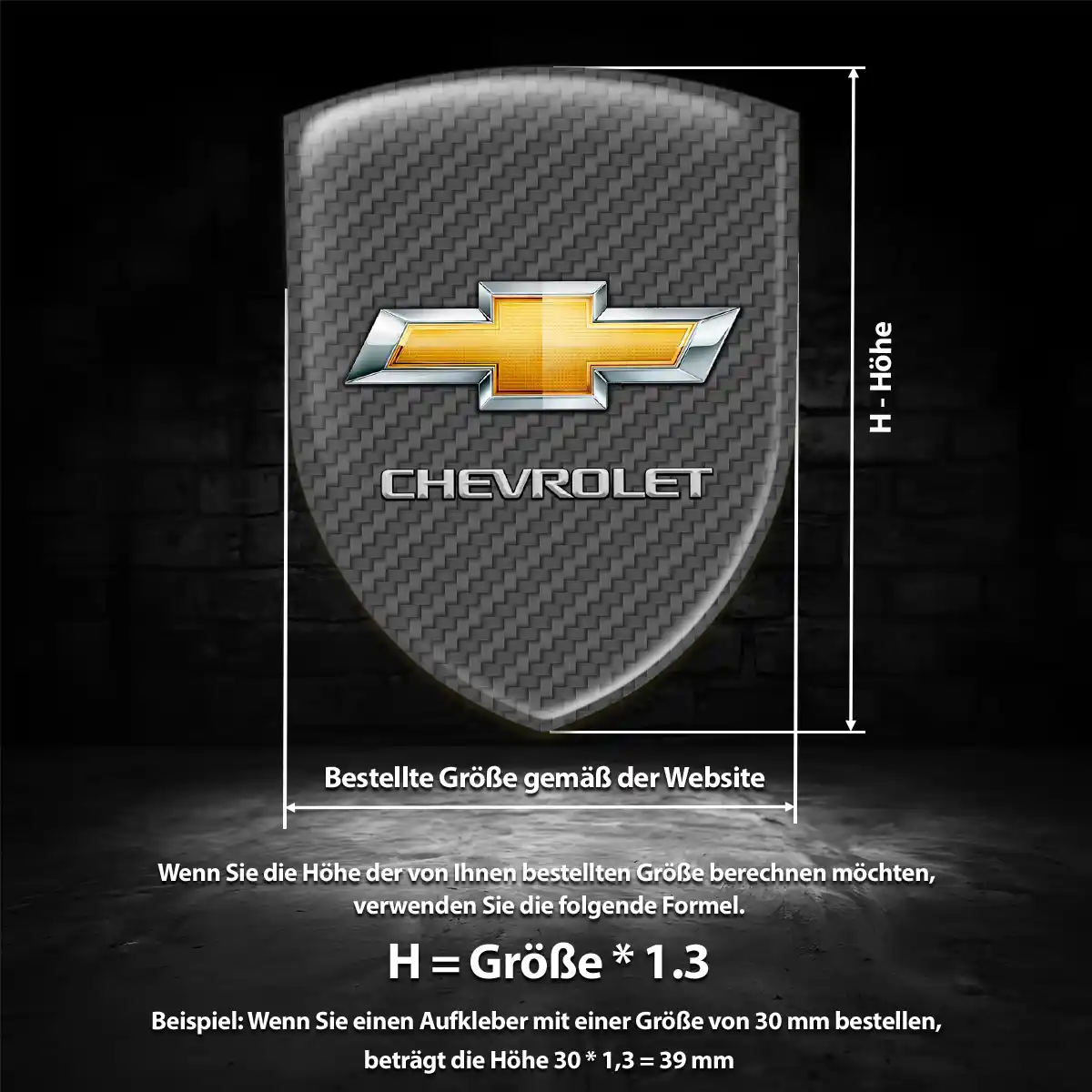 Chevrolet 3D Gel Aufkleber Emblem Luxus-Edition