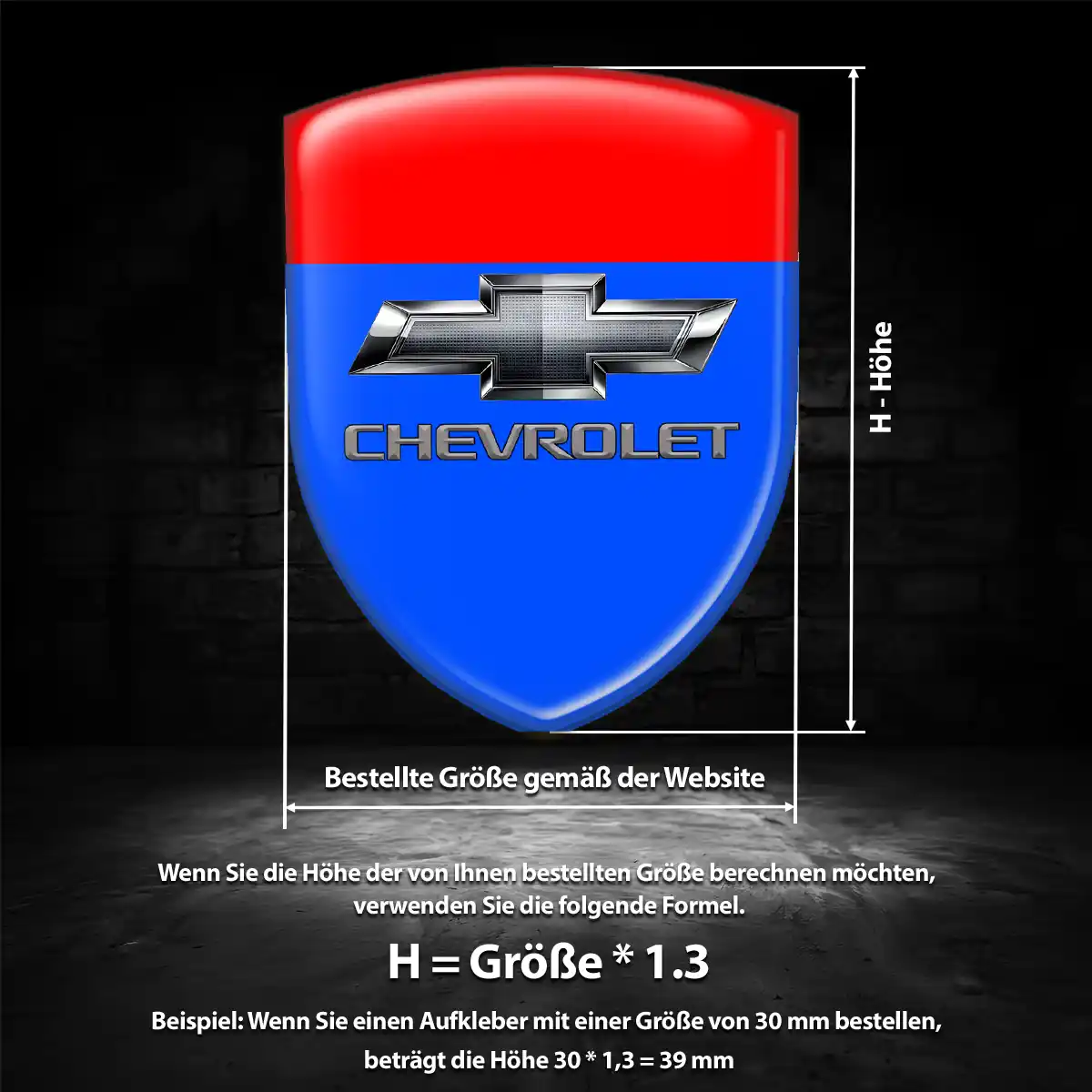 Chevrolet 3D Gel Aufkleber Emblem Premium-Edition