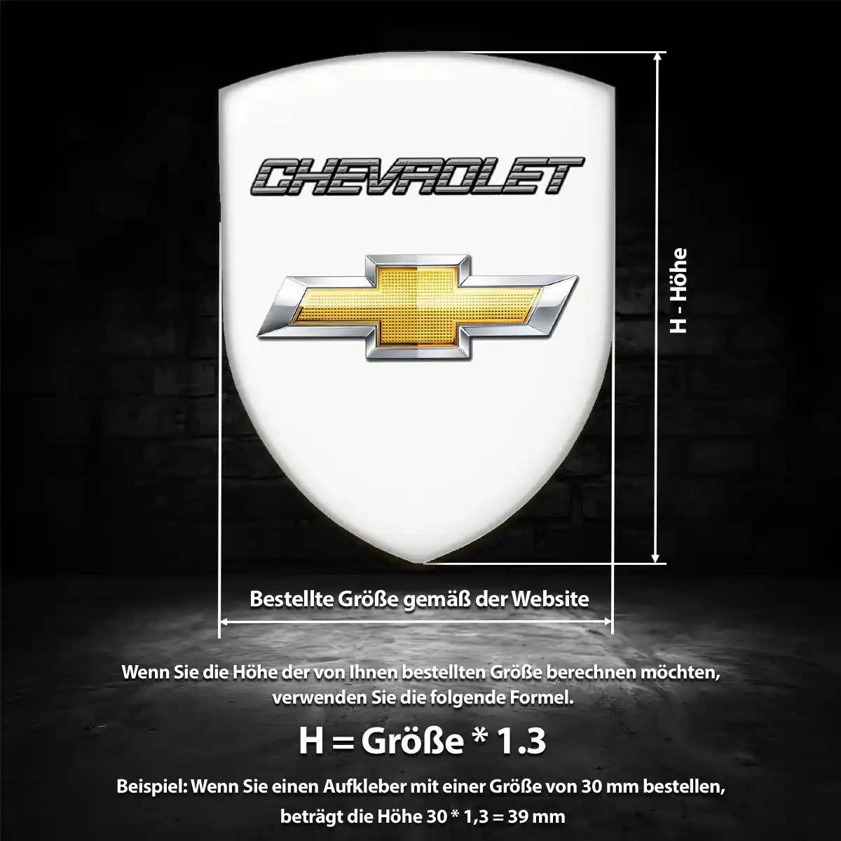 Chevrolet 3D Gel Aufkleber Emblem Premiumqualität