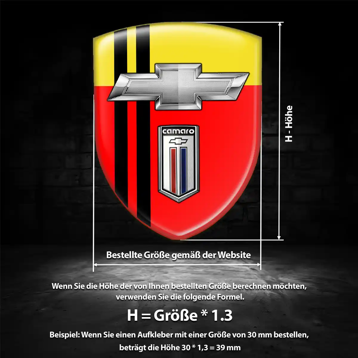 Chevrolet 3D Gel Aufkleber Emblem Stilvolles Design