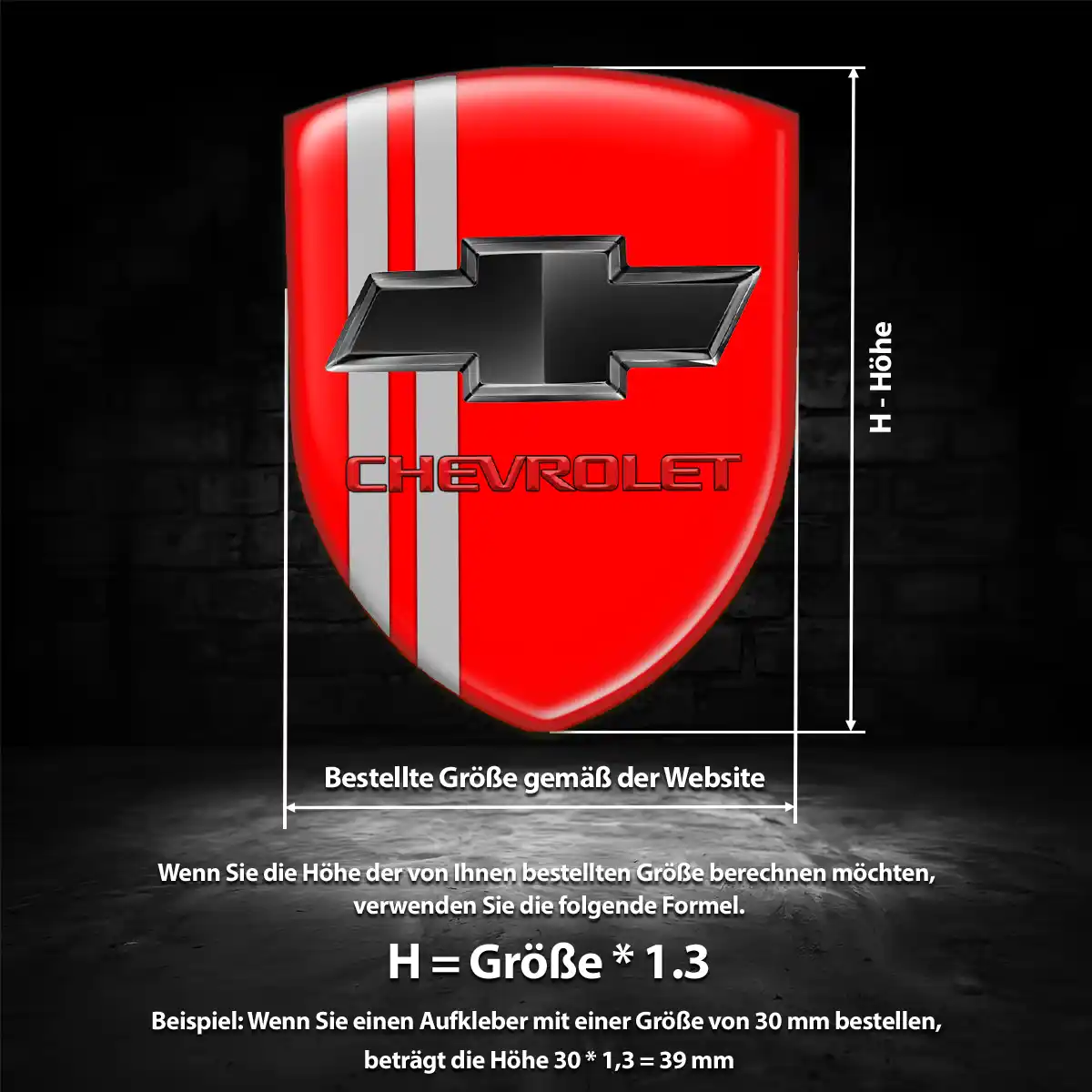 Chevrolet 3D Gel Aufkleber Embleme Auto Premiumqualität
