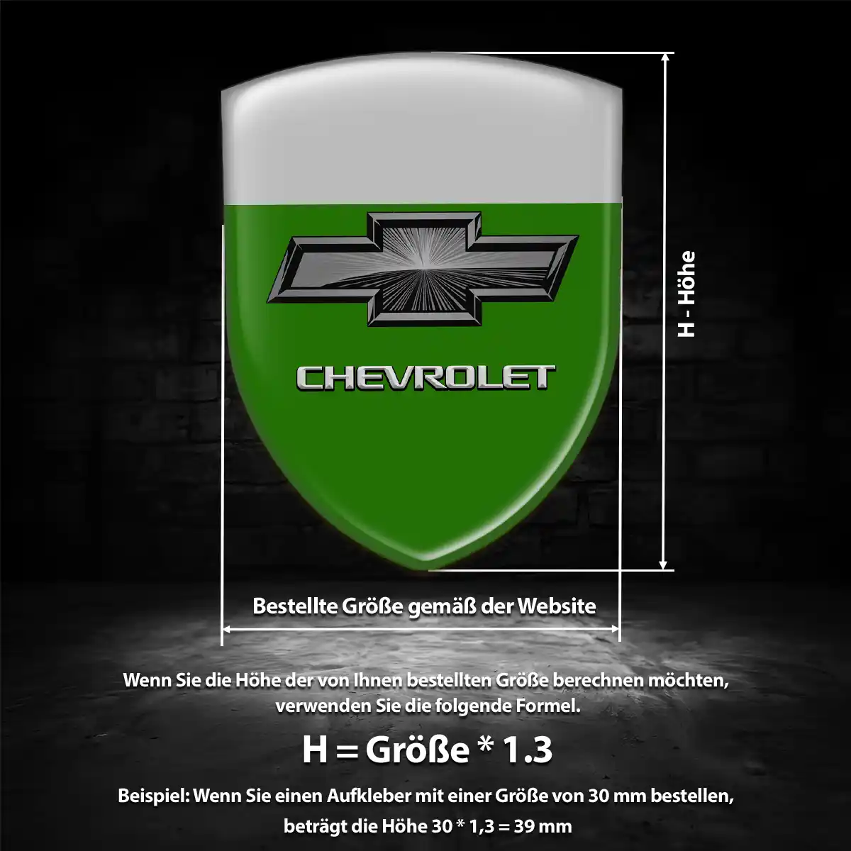 Chevrolet 3D Gel Aufkleber Limitierte Auflage