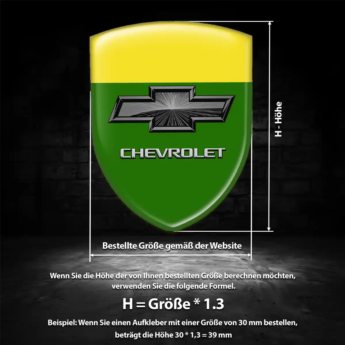 Chevrolet 3D Gel Aufkleber Luxus-Edition