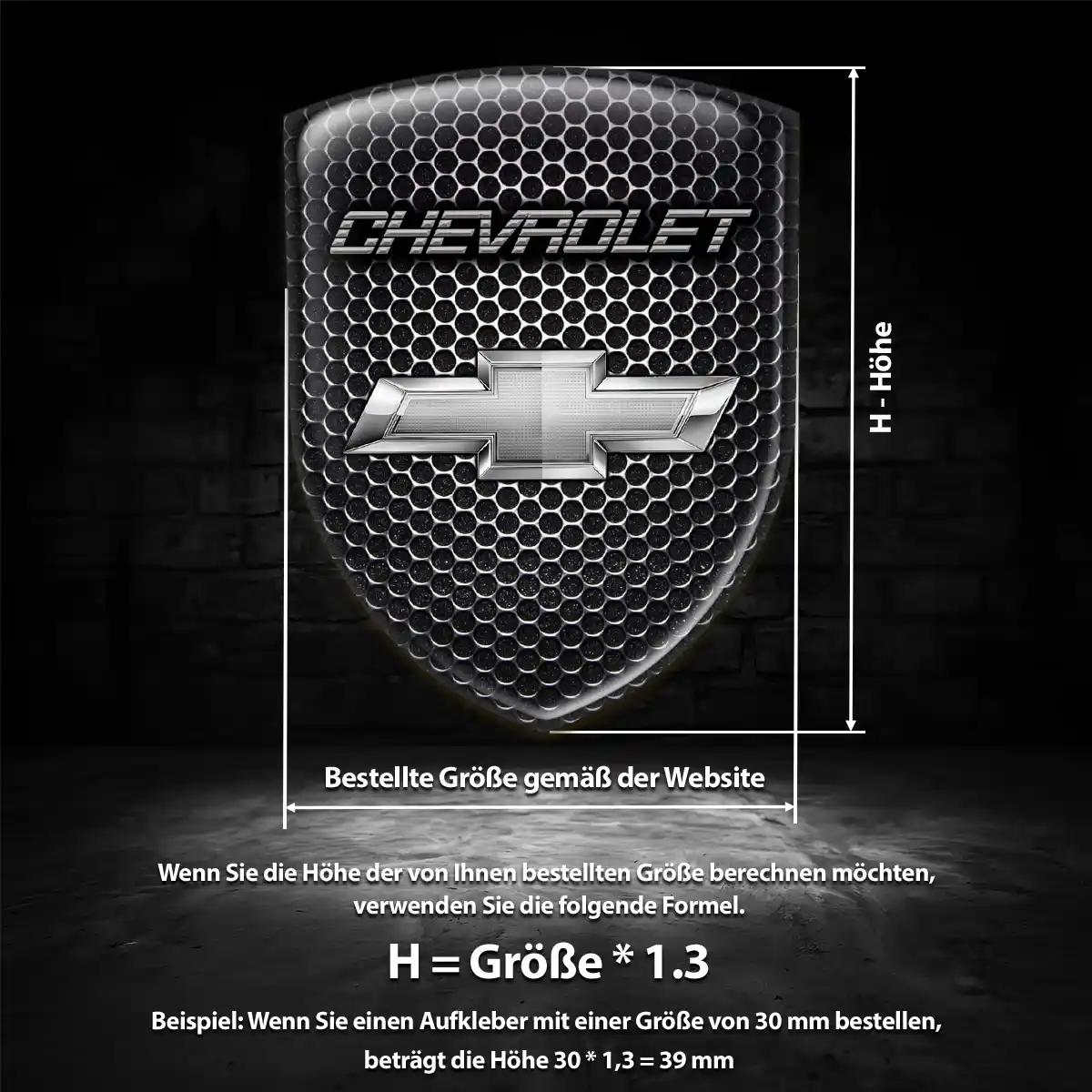 Chevrolet 3D Gel Aufkleber Silikon Auto Premium-Edition
