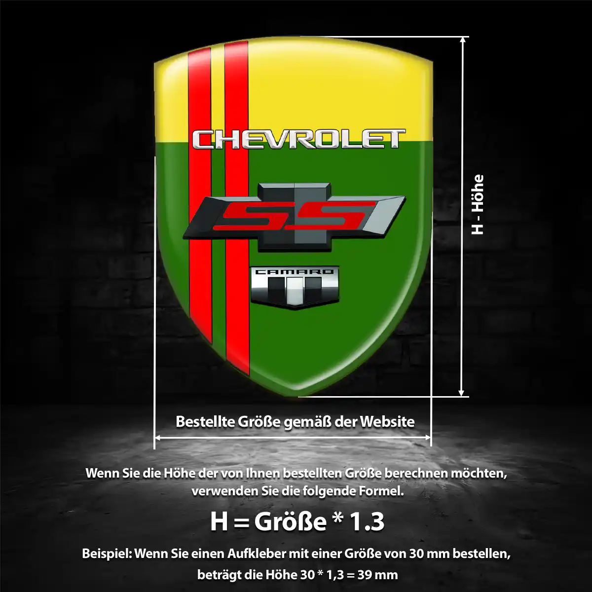 Chevrolet 3D Gel Aufkleber Silikon Auto Stilvolles Design