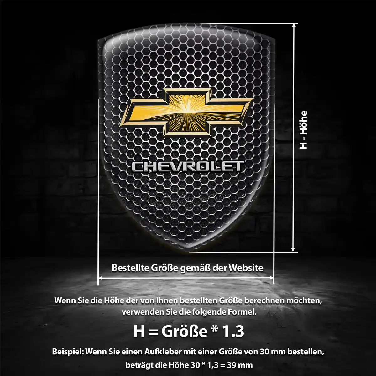 Chevrolet 3D Gel Aufkleber Stilvolles Design